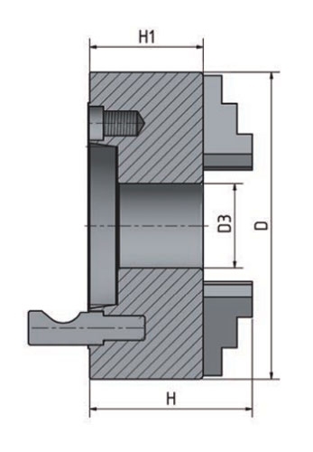 3-čeľusťové skľučovadlo s centrickým upínaním Ø 315 mm Camlock 8